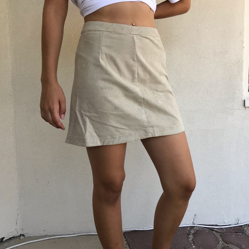 Suede Mini Skirt
